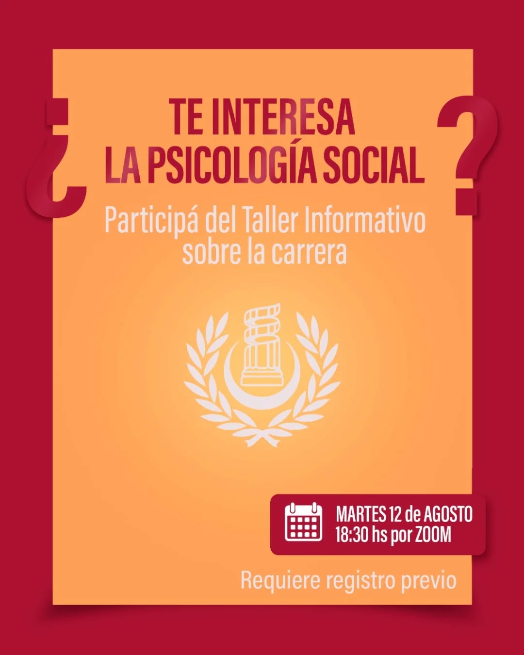 🔊Atención....llega el último Taller Informativo para las inscripciones de agosto 2025
No pierdas la oportunidad de participar, despejar todas tus dudas y adquirir un descuento especial para la reserva de tu vacante.
❗Requiere registro previo. Ingresa al link 🔗 en nuestro perfil y registrate.
#Inscripciones #TallerInformativo #PsicologiaSocial#Agosto2025 #Carrera #GladysAdamson#PichonRiviere