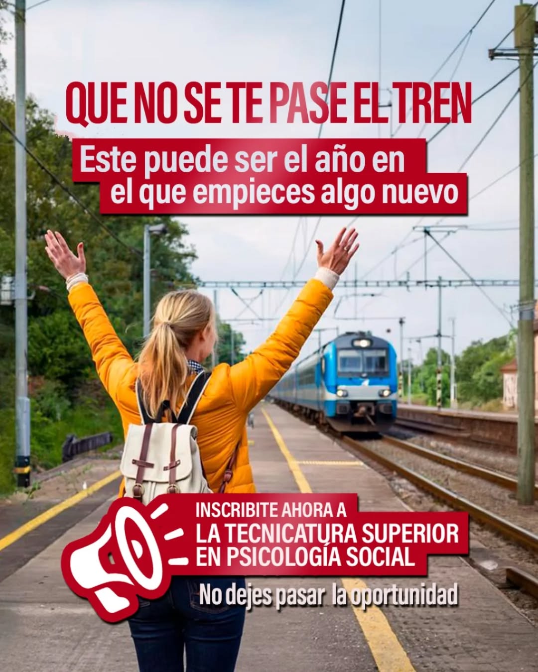 🚆 No esperes al próximo tren… ¡Este es tu momento!
Sumate a la Tecnicatura Superior en Psicología Social y empezá a construir un nuevo proyecto de vida.
🔸 Modalidad presencial en Palermo
🔸 Modalidad Semidistancia (clases x zoom + 1 encuentro presencial por cuatrimestre)
🔸 Modalidad 100% online desde cualquier lugar.
📩 Reservá tu vacante ahora mismo por mensaje directo o por WhatsApp al +54 9 11 2285 1588
¡Te estamos esperando!
#Inscripciones #Agosto2025 #PsicologiaSocial #Presencial #Distancia