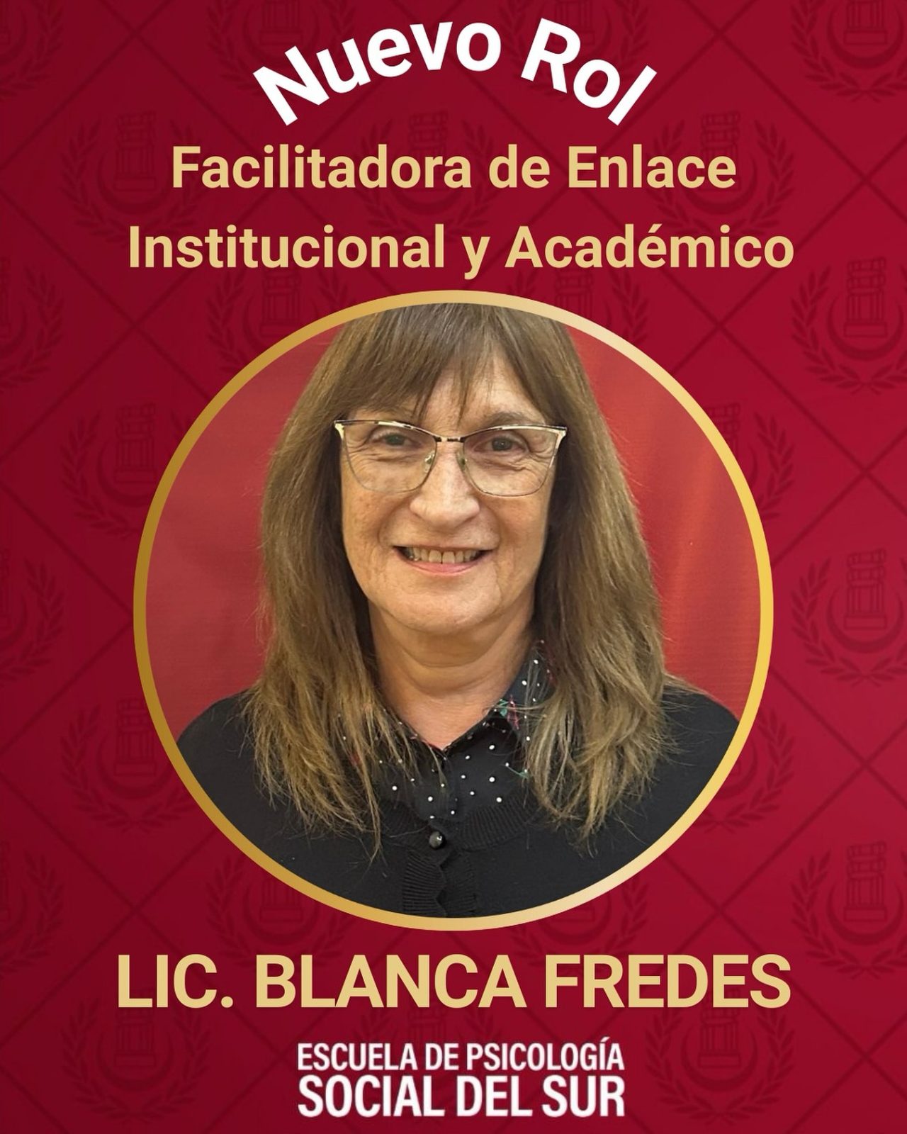 Estamos muy emocionados de compartirles que la Lic. Blanca Fredes desempeñará un nuevo rol en la Escuela, será la Facilitadora de Enlace Institucional y Académico, se encargará de canalizar las necesidades y novedades que surjan entre el área Docente y la Institucional, permitiendo que las ideas, proyectos y soluciones que se generen circulen con fluidez entre estos sectores.
Este nuevo rol proporciona una mayor comunicación y conexión organizacional, los cuales son pilares esenciales para el crecimiento y para proporcionar más apoyo a los estudiantes y a toda la comunidad de la Escuela 🌈
👏¡Felicitaciones Blanca!👏 ¡Existos en esta nueva etapa! 😊
#PsicologiaSocial #NuevoRol #PichonRiviere #GladysAdamson #Carrera #Institucion #Academico
